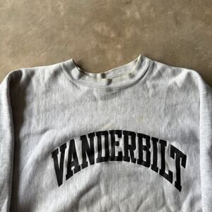 VINTAGE 80S 90S CHAMPION REVERSE WEAVE VANDERBILT SWEATSHIRT CREWNECK GRAY XL